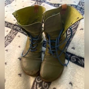 Gudrun Sjödén lace up boots with embroidered sides